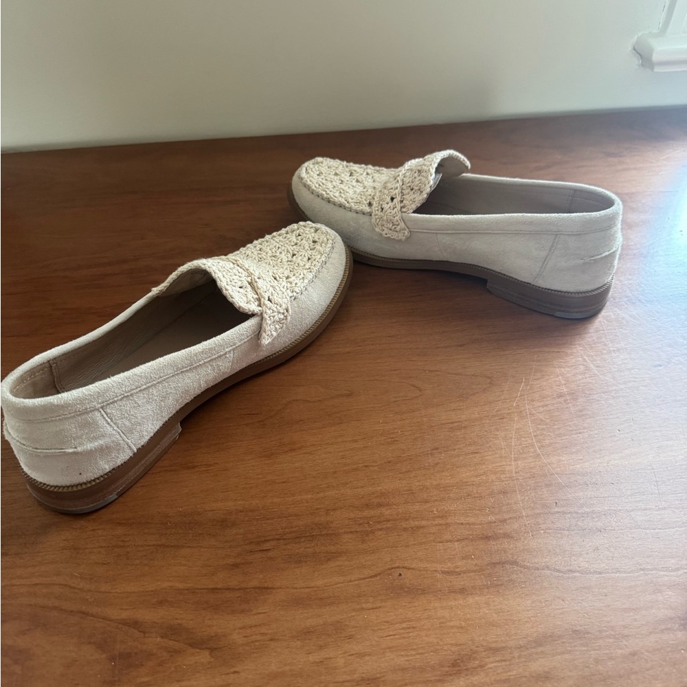Jack Rogers Women's Crochet Cream Loafers - Picture 6 of 9